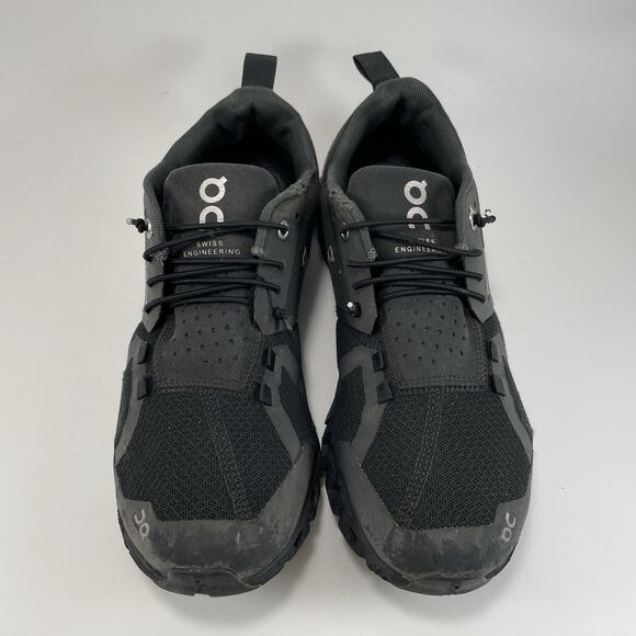 On Cloud 5 Waterproof Running Shoes Womens Size 7.5 Black Athletic Slip On - Picture 12 of 12